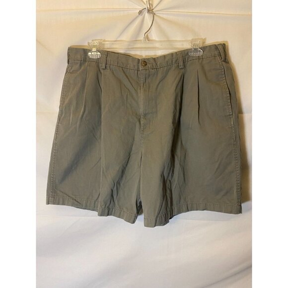 CHAPS MENS SIZE 42 SHORTS CHINOS TAN COLOR FRONT BACK POCKETS - Picture 1 of 2